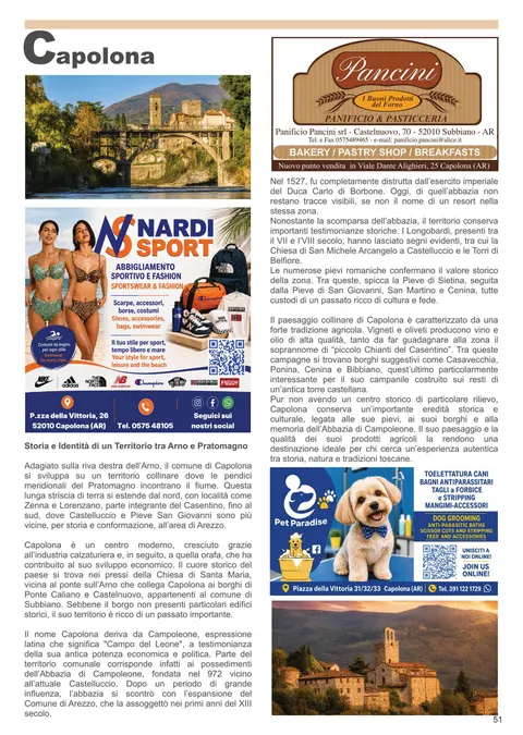 Capolona - guida turistica