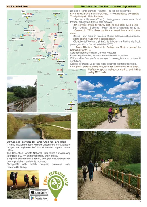 Ciclovia dell'Arno - guida turistica